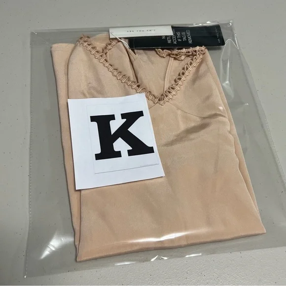 ๐ ARE YOU AM I Issi 100% Silk Mini Dress in Fawn - Picture 16 of 16